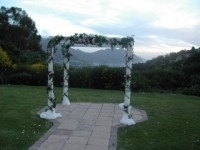 Draped bridal canopy or chuppa garden wedding Hout Bay Cape Town